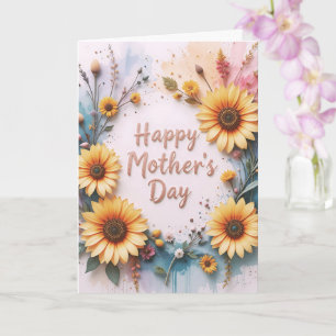 Lovely Sunflowers 3D Mother's Day Card