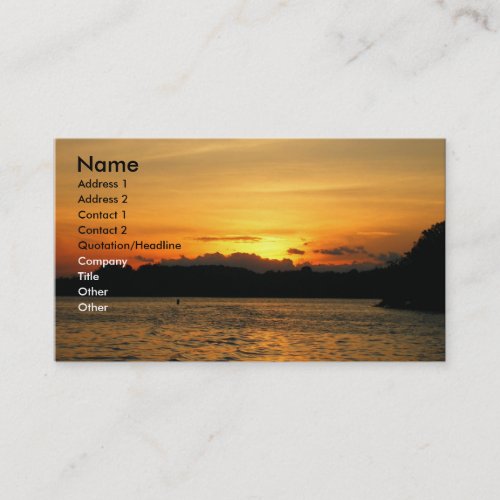 Lovely Sunset Business Card Template