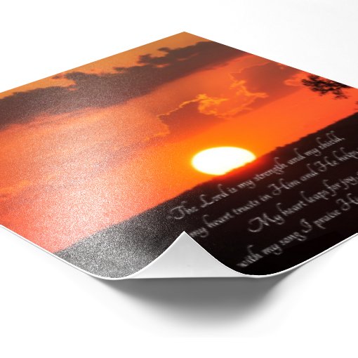 Lovely Sunset Psalm 28 6 8 Scripture Print Zazzle lovely-sunset-psalm-28-6-8-scripture-print-zazzle