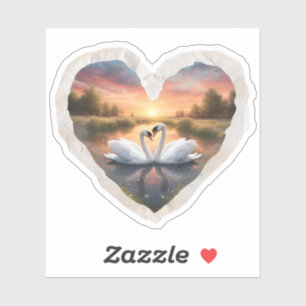 Lovely Swans Sticker