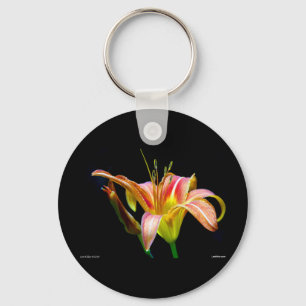 Lovely Tawny Daylily II Apparel and Gifts Keychain