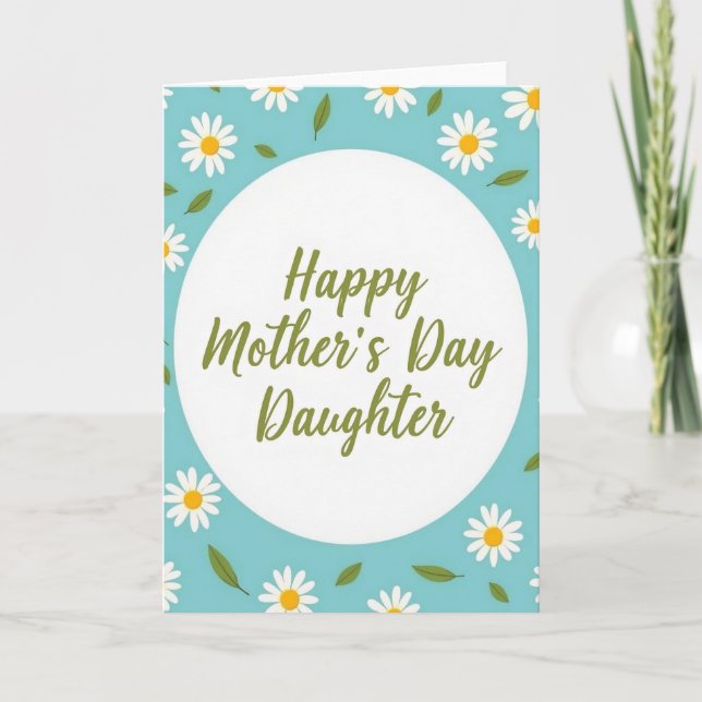 Lovely Teal Mothers Day Card (Front)