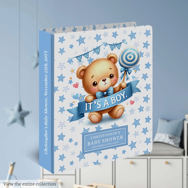 Lovely Teddy Bear Keepsake Binder It’s a boy (Lovely Teddy Bear Keepsake Binder It’s a boy)
