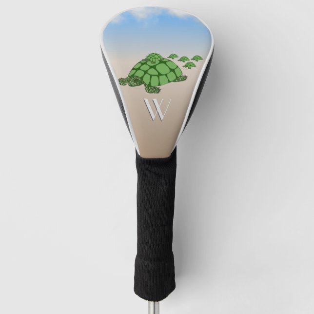 Lovely Terrapin Family Golf Head Cover (Front)