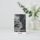 lovely text modern photographer Business Card (Standing Front)