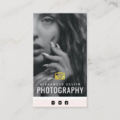 lovely text modern photographer Business Card (Front)