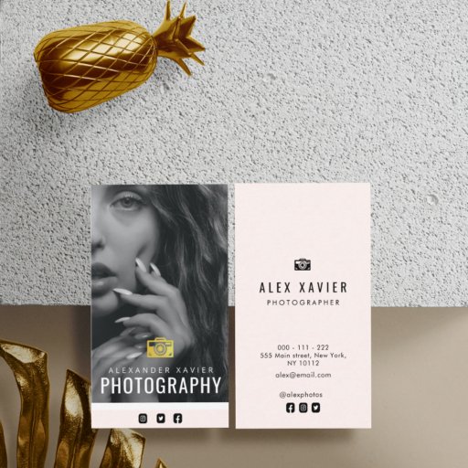 Customizable lovely text modern photographer Business Card