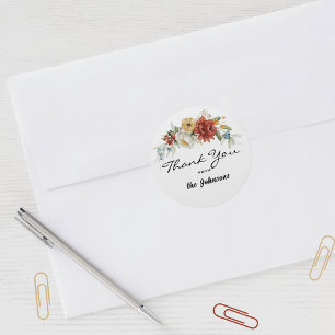 Lovely Thank You, 1.5in Envelope or Favor Bag (20) Classic Round Sticker