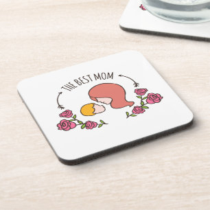 Lovely The Best Mom Mother's Day   Coaster