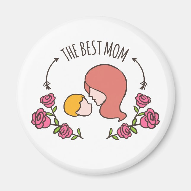Lovely The Best Mom Mother's Day | Magnet (Front)