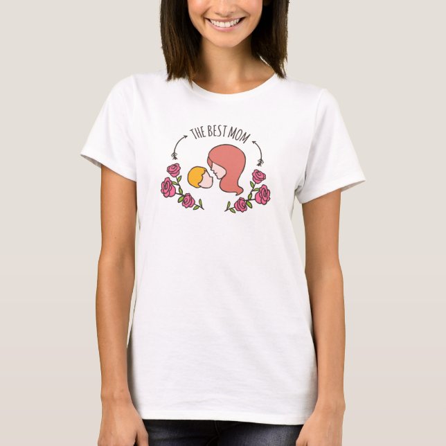Lovely The Best Mom Mother's Day Maternity Shirt (Front)