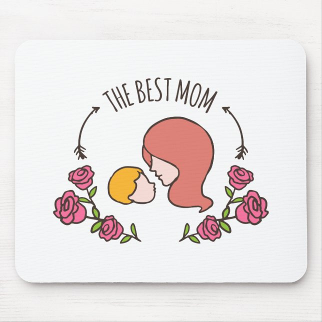 Lovely The Best Mom Mother's Day | Mousepad (Front)