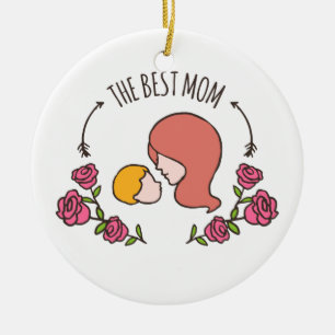 Lovely The Best Mom Mother's Day   Ornament