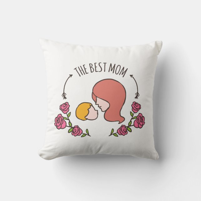 Lovely The Best Mom Mother's Day | Throw Pillow (Front)