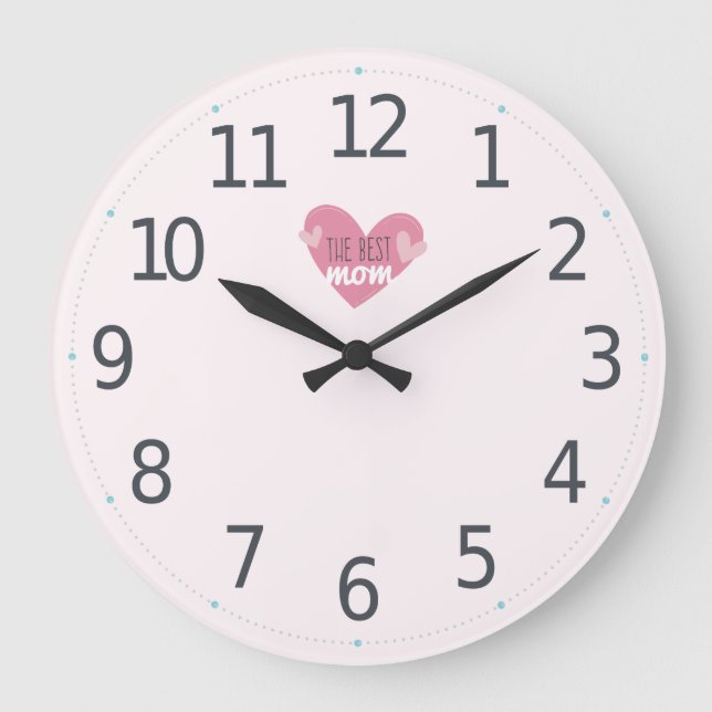 Lovely The Best Mom Mother's Day | Wall Clock (Front)