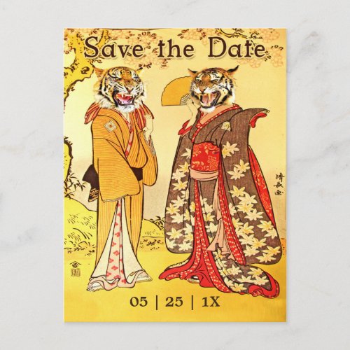 Lovely Tiger People Save the Date Invitations