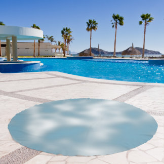 Lovely Tourquise Modern Shaded Clouds Beach Towel