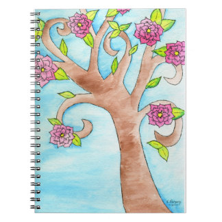 Lovely Tree with Pink Flowers Notebook