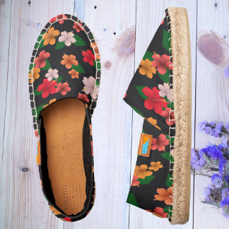 Lovely Tropical Hawaiian Hibiscus Floral Pattern Espadrilles