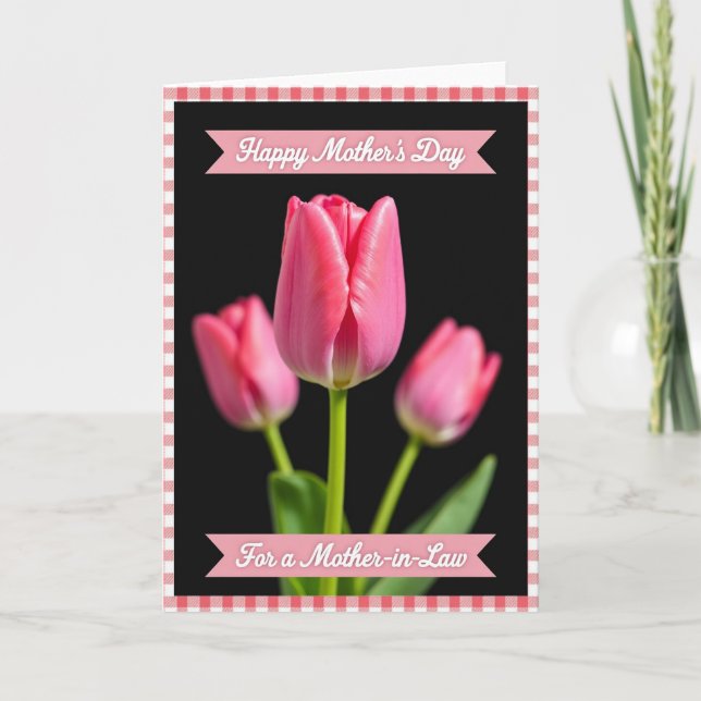 Lovely Tulip Mothers Day Card (Front)
