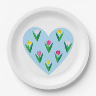 Lovely tulips. paper plates