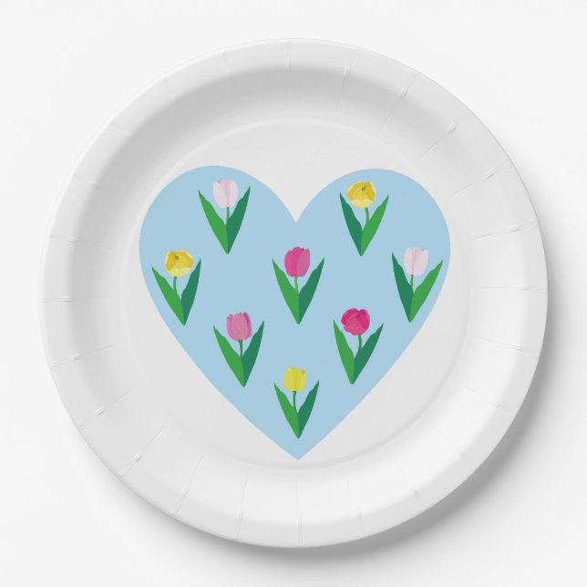 Lovely tulips. paper plates (Front)