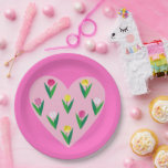 Lovely tulips. paper plates