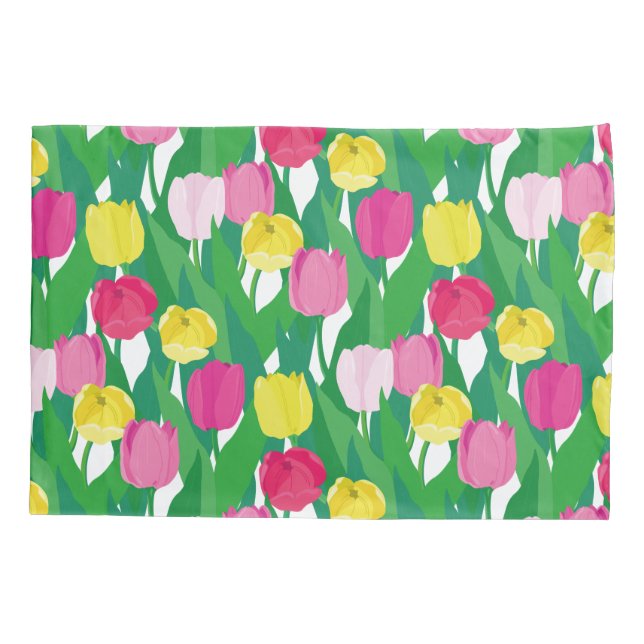 Lovely tulips. pillow case (Back)
