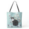 Lovely Tuxedo Cat in Flowers All-Over-Print Tote