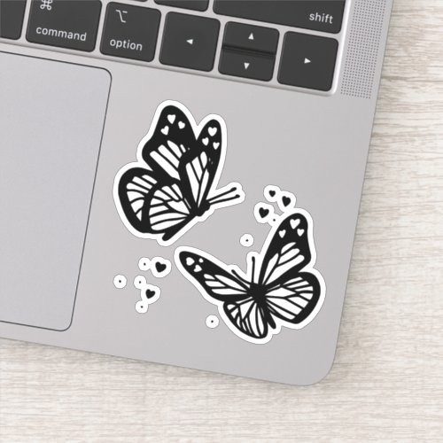 Lovely two butterfly sticker