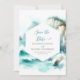 Lovely Typography Nautical Wedding Save The Date