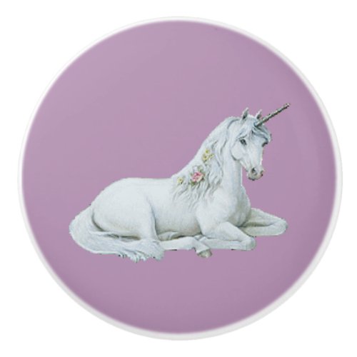 Lovely Unicorn Ceramic Knob