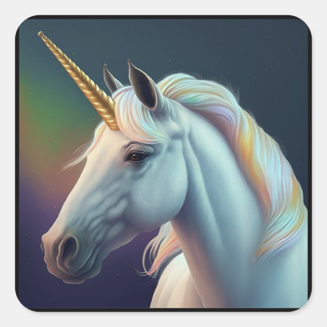 Lovely Unicorn Head Sticker (Front)