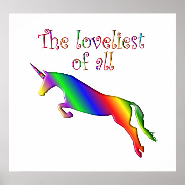 Lovely Unicorn Poster (Front)