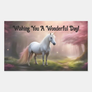 Lovely Unicorn Rectangular Sticker