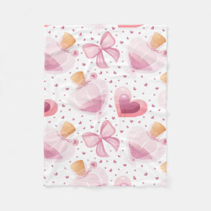 Lovely Valentine's Day Design Theme Pattern Fleece Blanket