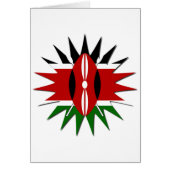 Lovely Vibrant Kenyan Flag Pattern: An 18-Star Art (Front)