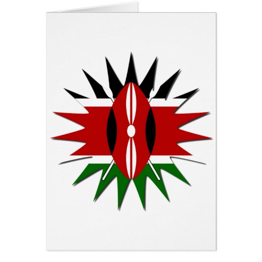 Lovely Vibrant Kenyan Flag Pattern: An 18-Star Art (Front)