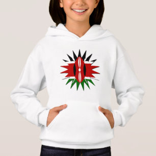 Lovely Vibrant Kenyan Flag Pattern: An 18-Star Art Hoodie