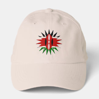 Lovely Vibrant Kenyan Flag Pattern: An 18-Star Art Performance Cap