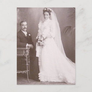 Lovely Vintage Antique Bride and Groom Cards, Gift Postcard