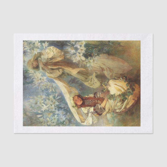 Lovely vintage art for decoupage tissue paper (Front)