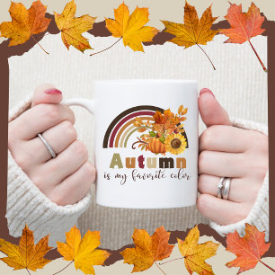 Lovely Vintage Autumn Floral Pumpkin Vibes Coffee Mug