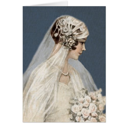 Lovely Vintage Bride Antique Blue