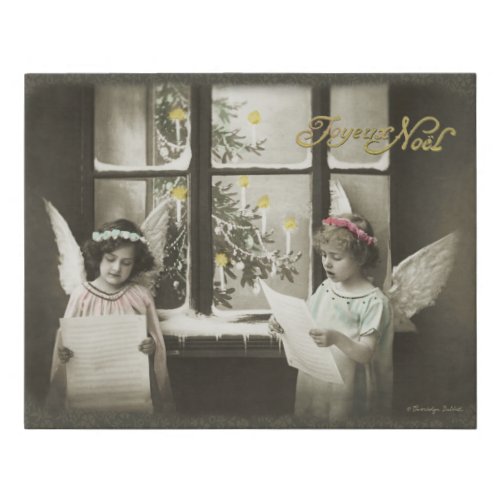 Lovely Vintage French Christmas angels print