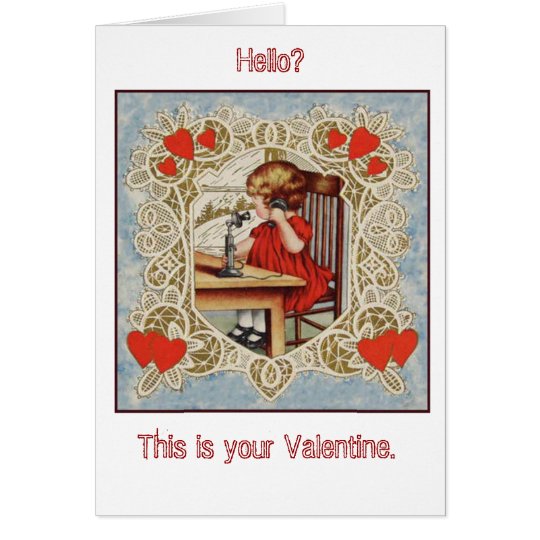 Lovely vintage lace Valentine for your loved one! Card