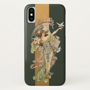 Lovely Vintage Nouveau Woman iPhone X Case