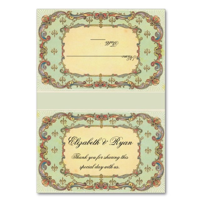 Lovely, Vintage, Victorian, Custom, Place Cards (Front)
