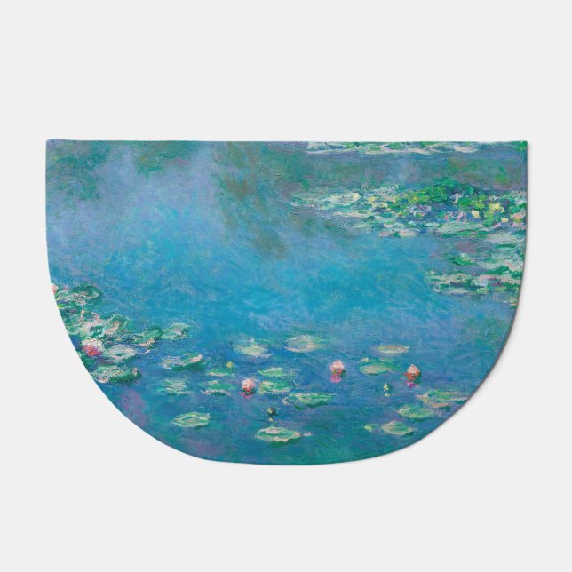 Lovely Water Lily Paintings by Monet Doormat (Front)