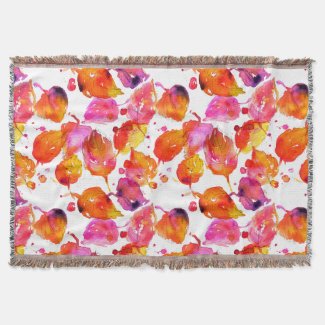 Lovely watercolor autumn leaves pattern